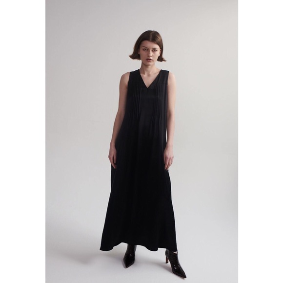 NWT LINDSAY NICHOLAS NY Maxi Dress In Black - Picture 6 of 10